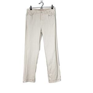 Nik+Zoe Women’s Mid-Rise Straight Ivory Jeans Sz 29 Stretchy‎ Comfy